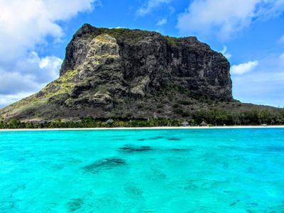 A Beautiful Small Hill in a Mauritius island